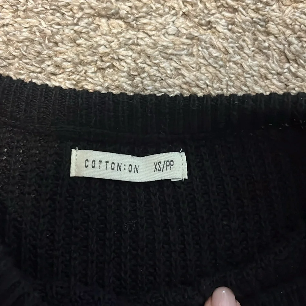 Cotton On Women's Black Crew‎ Neck Knit  Sweater XS